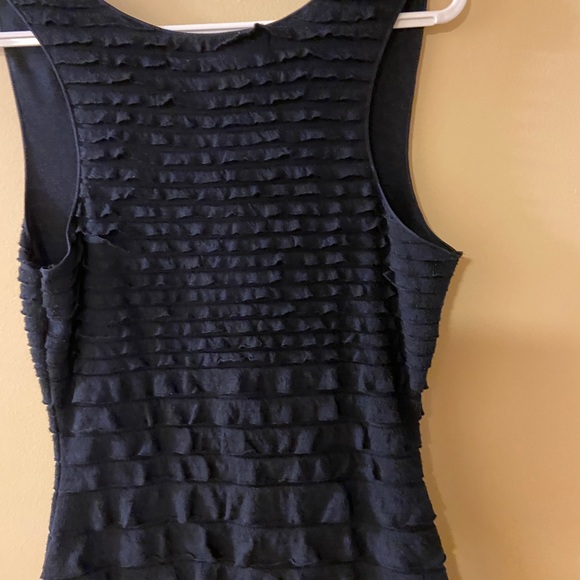 Max Studio sleeveless ruffled navy midi dress size medium - Picture 7 of 10